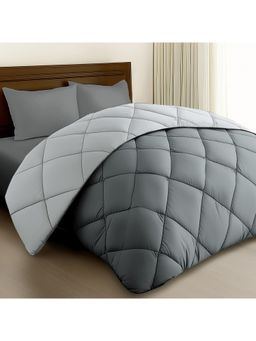 Story@Home - Solid Double Comforter For Ac Room Grey Queen