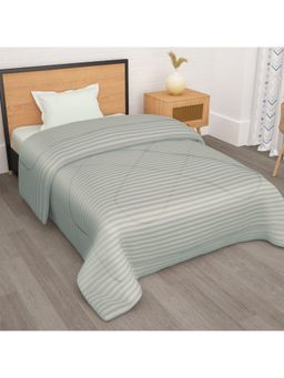 Story@Home - Light Grey Microfiber 180 Gsm Fusion Reversible Single Comforter