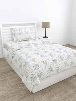 Haus & Kinder - Percale 210 Tc Single Flat Bedsheet, Savannah, Multi-color