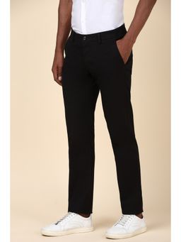 Allen Solly - Men Black Slim Fit Solid Casual Trouser