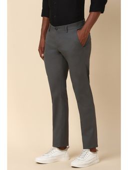 Allen Solly - Men Grey Slim Fit Textured Casual Trouser