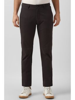 Peter England - Men Brown Solid Super Slim Fit Casual Trouser