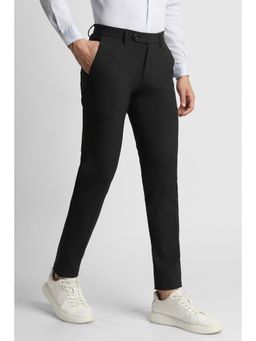 Peter England - Men Black Solid Super Slim Fit Trouser