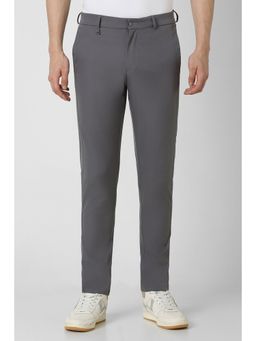 Van Heusen - Men Grey Solid Slim Fit Trouser