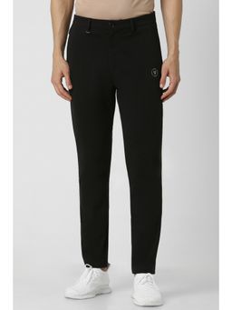 Van Heusen - Men Black Solid Slim Fit Trouser
