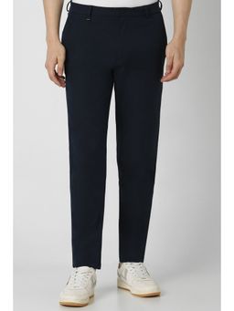 Van Heusen - Men Navy Solid Slim Fit Trouser