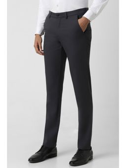 Van Heusen - Men Grey Solid Slim Fit Trouser