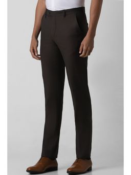 Van Heusen - Men Brown Solid Slim Fit Trouser