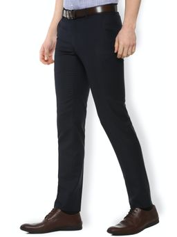 Van Heusen - Men Black Solid Ultra Slim Fit Trouser