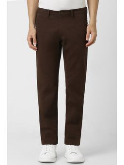 Van Heusen - Men Brown Solid Slim Fit Trouser