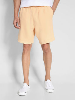 American Eagle - Men Peach 7 Inches Linen-Blend Lived-In Trekker Short