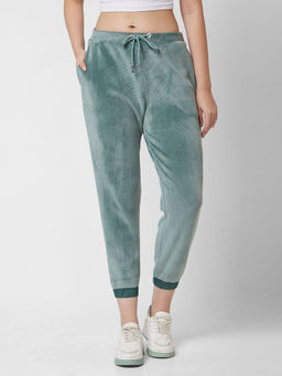 Spykar - Mid Rise Jogger Fit Ankle Length Green Joggers