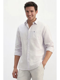 Allen Solly - Men White Regular Fit Solid Full Sleeves Shirt