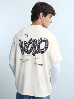 Flying Machine - Men White Graphic Printed Relaxed Fit T-Shirt