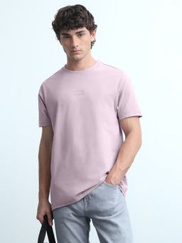 Flying Machine - Men Purple Solid Regular Fit T-Shirt