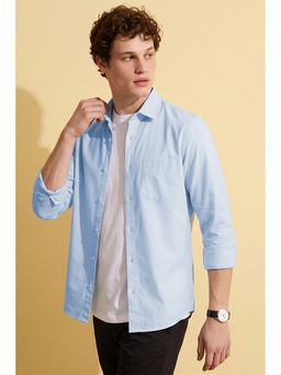 Peter England - Men Light Blue Slim Fit Shirt