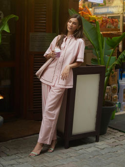 COSSET CLOTHING - Rose Pink Escape Linen Co-Ord Set