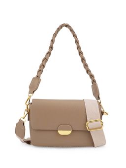 Globus - Women Beige Party Shoulder Bag with Detachable Strap