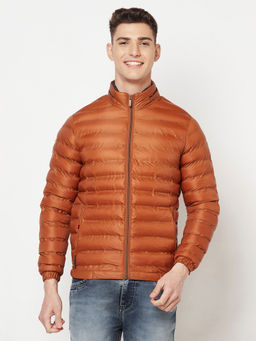 CRIMSOUNE CLUB - Men Brown Solid Puffer Jacket