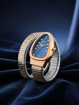 French Connection - Women Surpent Oval Blue Dial Analog Watch - FCN0189URTM (M)