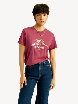 Levi's - Women Mauve Graphic T-Shirt