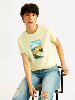 Levi's - Women Yellow Graphic T-Shirt