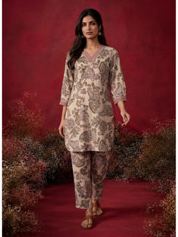 Lakshita - Cream Floral Print Co-Ord Set