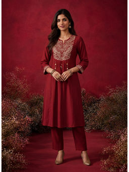 Lakshita - Red Dori Women Kurta with Pant