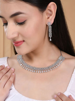 Silvermerc Designs - Cubic Zirconia Silver Plated Jewellery Srt