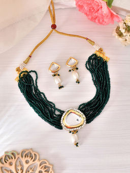 Silvermerc Designs - Gold Plated Kundan Jewellery Set