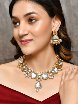 Silvermerc Designs - Polki Kundan Bridal Jewellery Set