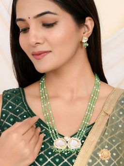 Silvermerc Designs - Luxury Kundan And Pearl Bridal Jewellery Set