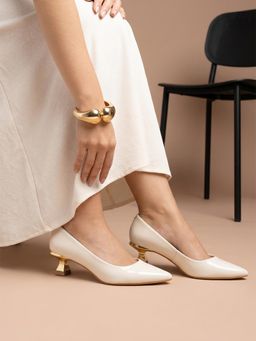 Twenty Dresses by Nykaa Fashion - White Party Pumps Heels