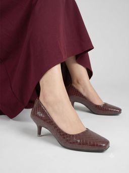 Twenty Dresses by Nykaa Fashion - Wine Party Pumps Heels