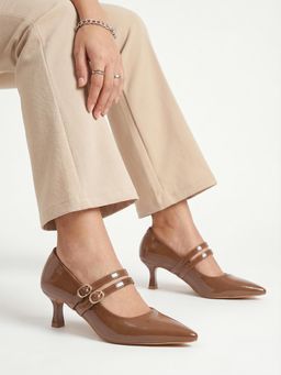 Twenty Dresses by Nykaa Fashion - Brown Party Heels Sandals