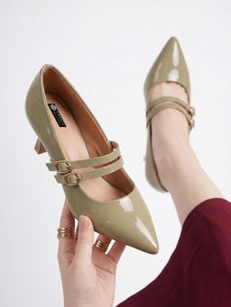 Twenty Dresses by Nykaa Fashion - Green Party Heels Sandals