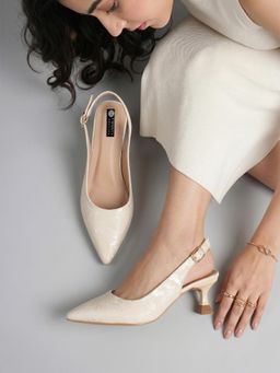 Twenty Dresses by Nykaa Fashion - Cream Party Heels Sandals