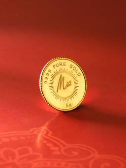 Mia by Tanishq - 5 Gm 24 Karat Lotus Gold Coin (9999 Purity)
