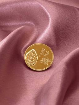 Mia by Tanishq - 10 Gm 24 Karat Tulsi Leaf Gold Coin (9999 Purity)