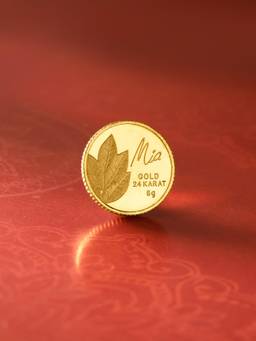 Mia by Tanishq - 5 Gm 24 Karat Mango Leaf Gold Coin (9999 Purity)