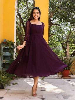 Noun - Patricia Plum Midi Dress