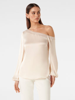 Forever New - Anya Asymmetric Embellished Top