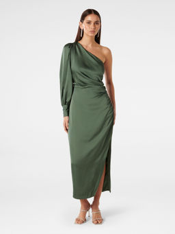 Forever New - Alaia Asymmetrical Long Sleeve Midi Dress