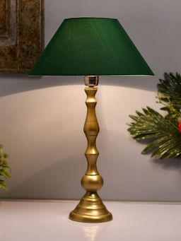 Homesake - Teardrop Gold Lamp With Green Shade
