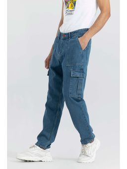 Snitch - Blue Plain Loose Casual Jeans for Men