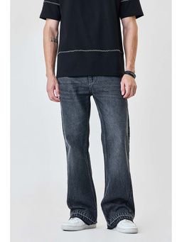 Snitch - x BISMIL Dark Grey Washed Regular Casual Jeans for Men