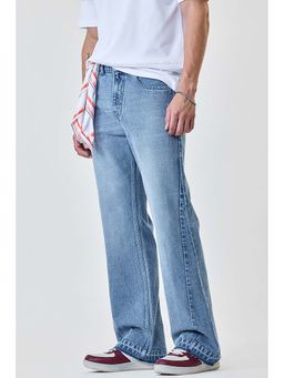 Snitch - x BISMIL Light Blue Washed Regular Casual Jeans for Men