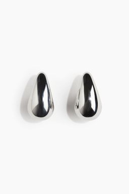H&M - Women Silver Stainless Steel Dome Earrings