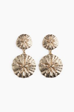 H&M - Women Yellow Sand Dollar-Shaped Earrings