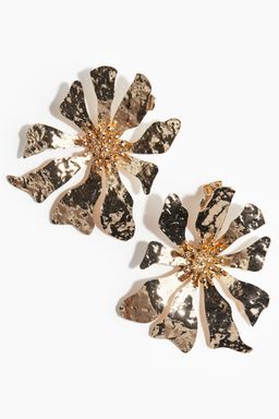 H&M - Women Gold Flower-Shaped Earrings